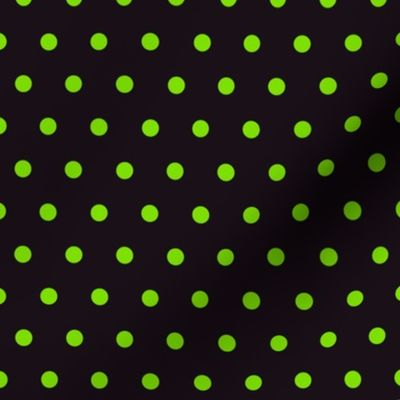 Tiny small polka dots neon green black dog bandana