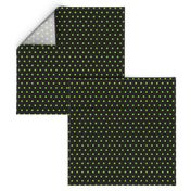 Tiny small polka dots neon green black dog bandana