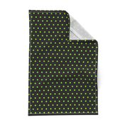 Tiny small polka dots neon green black dog bandana