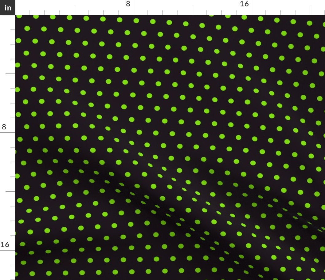 Tiny small polka dots neon green black dog bandana