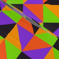 Halloween checks triangles orange purple green