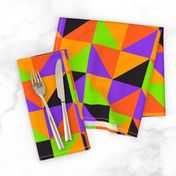 Halloween checks triangles orange purple green