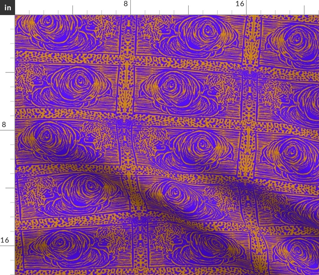 CloudSong Blockprint-mirrored-Mango on violet