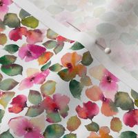 Pink florals. Watercolor floral pattern.