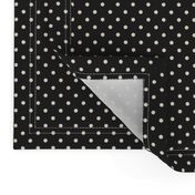 Tiny small polka dots black white dog bandana