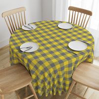 Buffalo plaid large diagonal Gray Yellow 