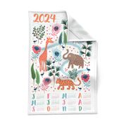 Safari Calendar Tea Towel 2024