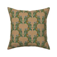 Scroll Fern Plaid Damask