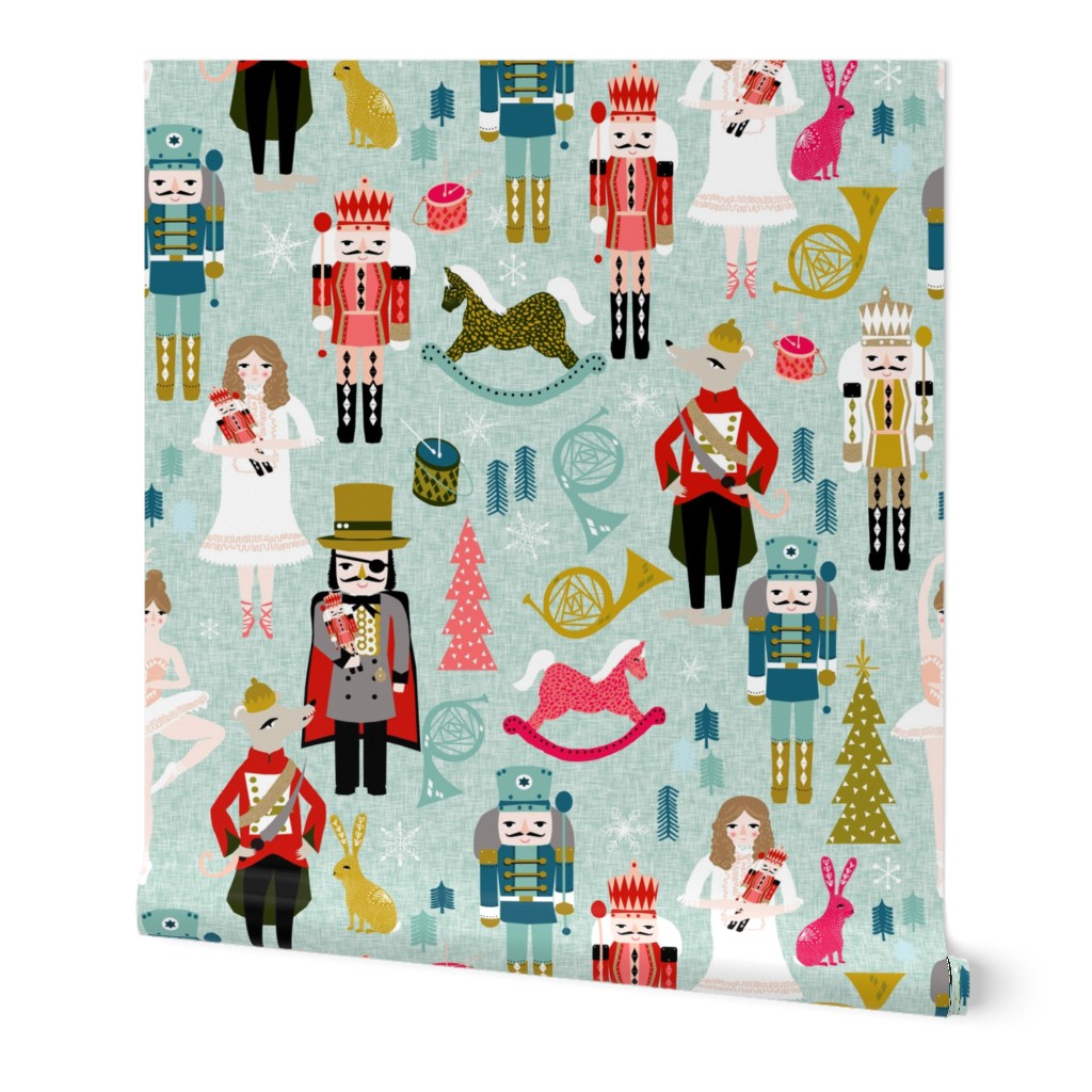 EXTRA LARGE - nutcracker ballet // nutcrackers xmas holiday christmas christmas xmas holiday fabric by andrea lauren