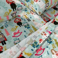 EXTRA LARGE - nutcracker ballet // nutcrackers xmas holiday christmas christmas xmas holiday fabric by andrea lauren