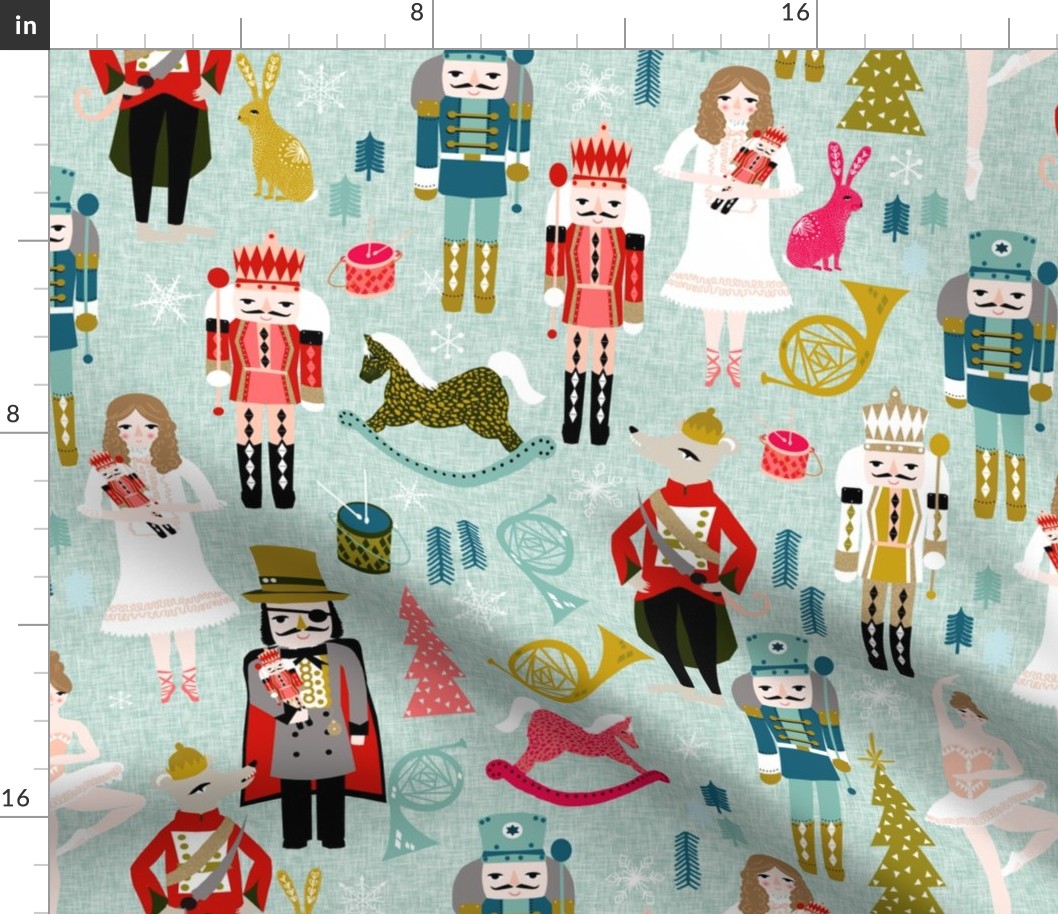 EXTRA LARGE - nutcracker ballet // nutcrackers xmas holiday christmas christmas xmas holiday fabric by andrea lauren