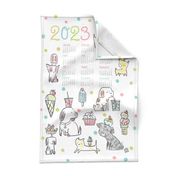 2023 Tea Towel Calendar: Dogs + Ice Cream - © Lucinda Wei