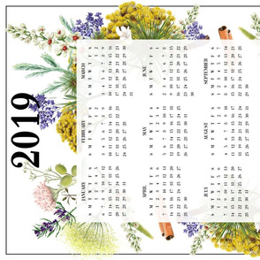 Teatowel calendar 2019