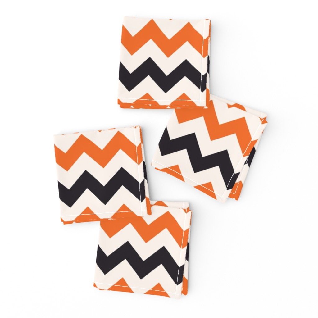 Halloween chevron orange black