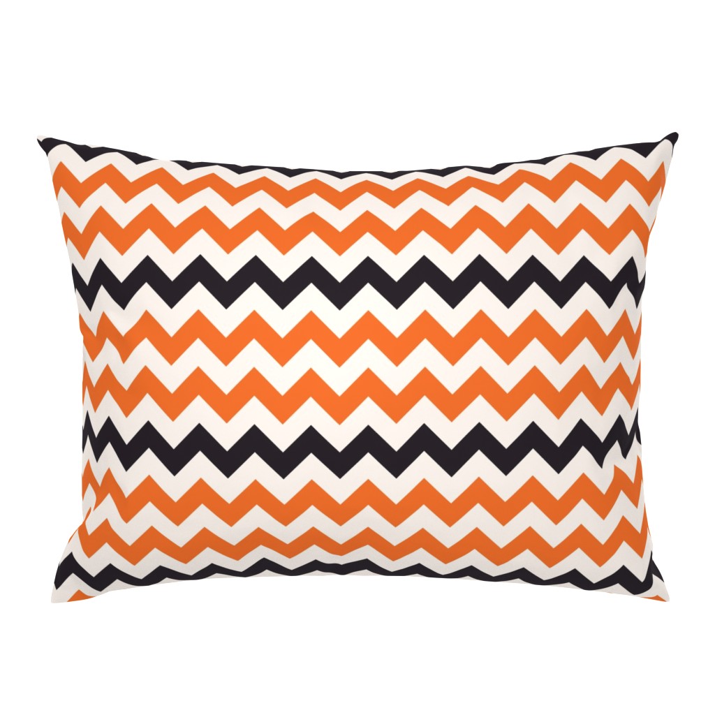 Halloween chevron orange black