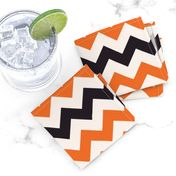 Halloween chevron orange black