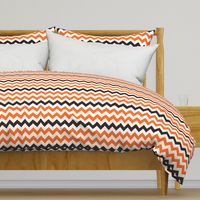 Halloween chevron orange black