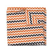 Halloween chevron orange black