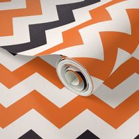 Halloween chevron orange black