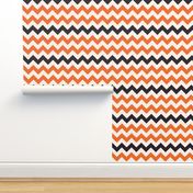 Halloween chevron orange black