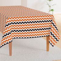 Halloween chevron orange black