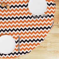 Halloween chevron orange black