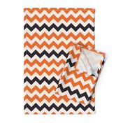 Halloween chevron orange black