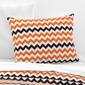 Halloween chevron orange black