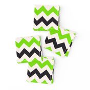 Halloween chevron neon green black