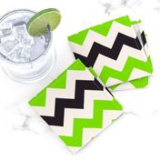 Halloween chevron neon green black