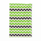 Halloween chevron neon green black