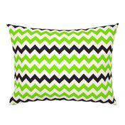 Halloween chevron neon green black