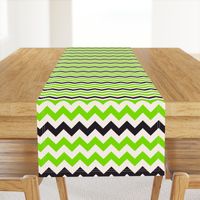 Halloween chevron neon green black