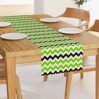 Halloween chevron neon green black