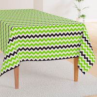 Halloween chevron neon green black