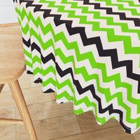 Halloween chevron neon green black