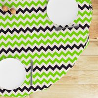 Halloween chevron neon green black