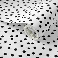 Painted Polka Dot // Black on White