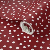 Painted Polka Dot // Oklahoma Maroon 