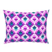 Aztec pink purple large diamonds Fabric