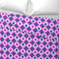 Aztec pink purple large diamonds Fabric