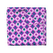 Aztec pink purple large diamonds Fabric