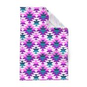 Aztec pink purple large diamonds Fabric