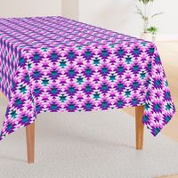 Aztec pink purple large diamonds Fabric