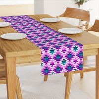 Aztec pink purple large diamonds Fabric