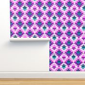 Aztec pink purple large diamonds Fabric