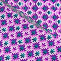 Aztec diamonds small scale pink purple