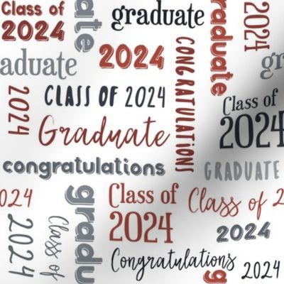 Class of 2024 Graduation in Maroon and Gray Tones © Jennifer Garrett