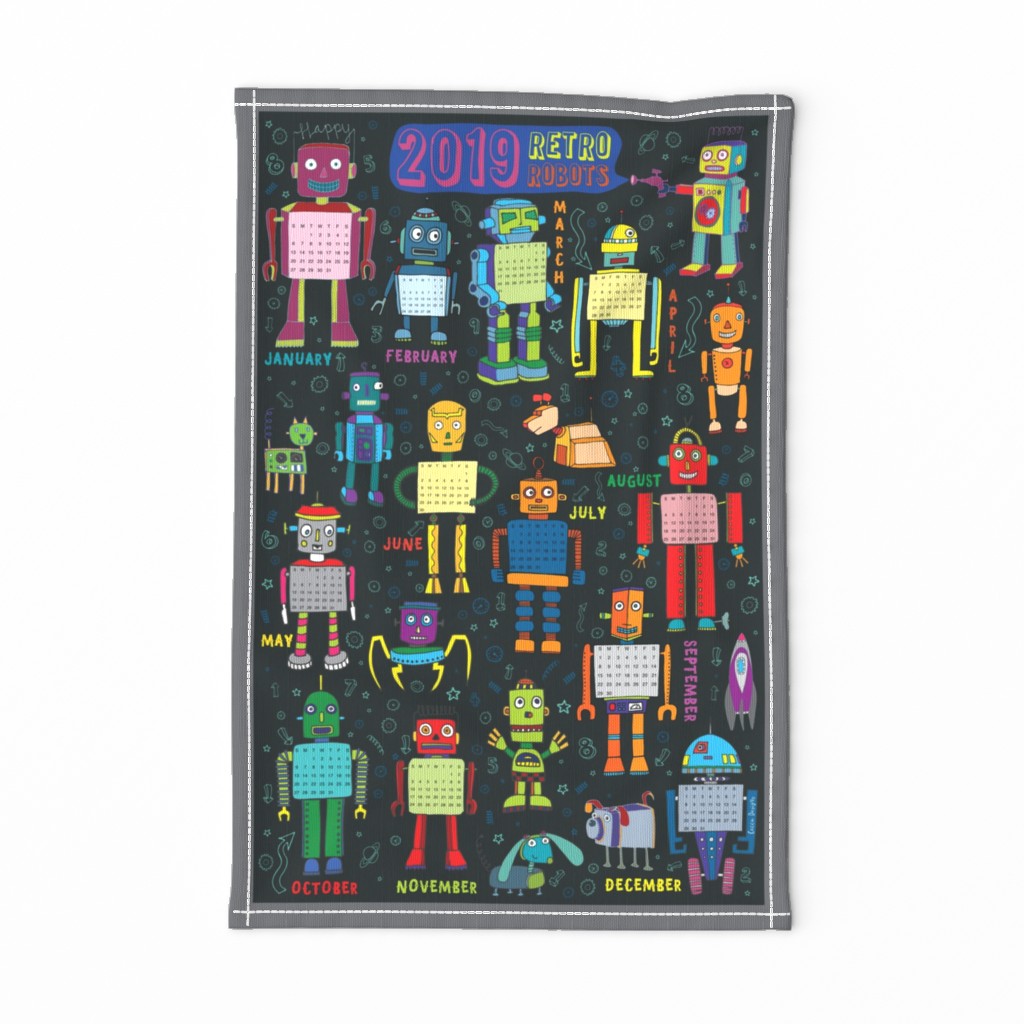 2019 Retro Robots Calendar