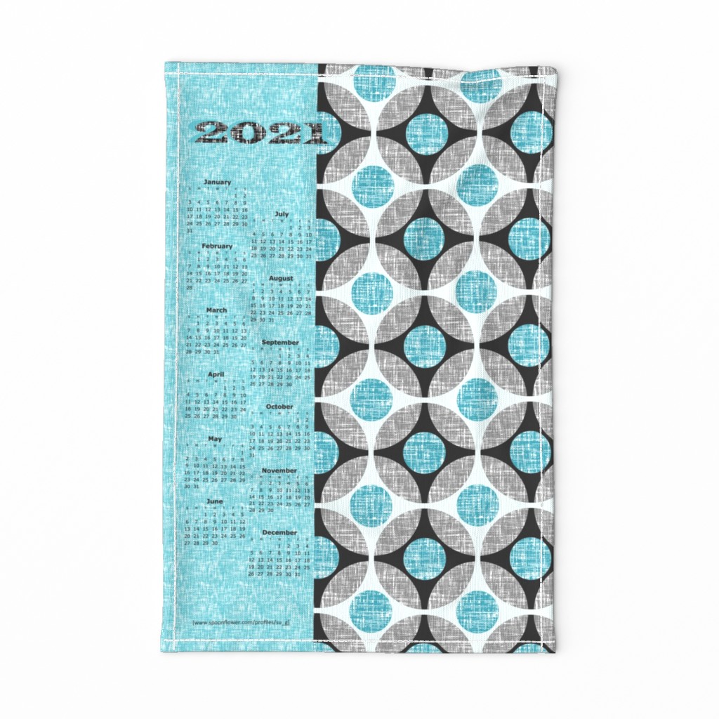 2021 is turquoise, a tea towel calendar by Su_G_©SuSchaefer(UPDATED)